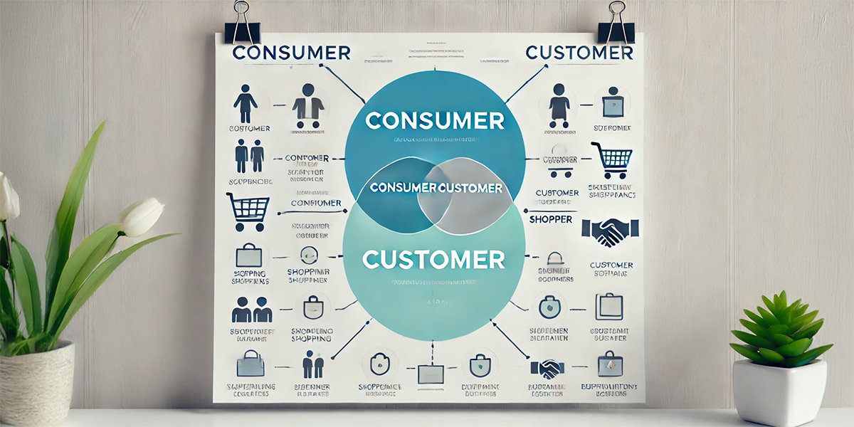 consumer vs customer vs shopper