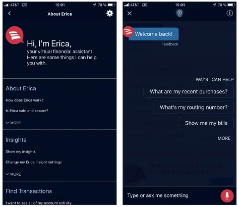 Erica-Chatbot-of-bank-of-America-conversational-banking-example