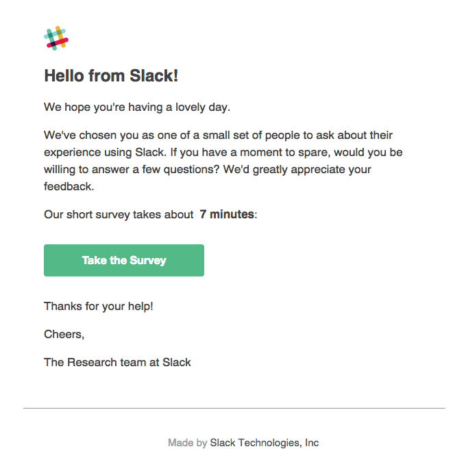 Slack-CSAT-email